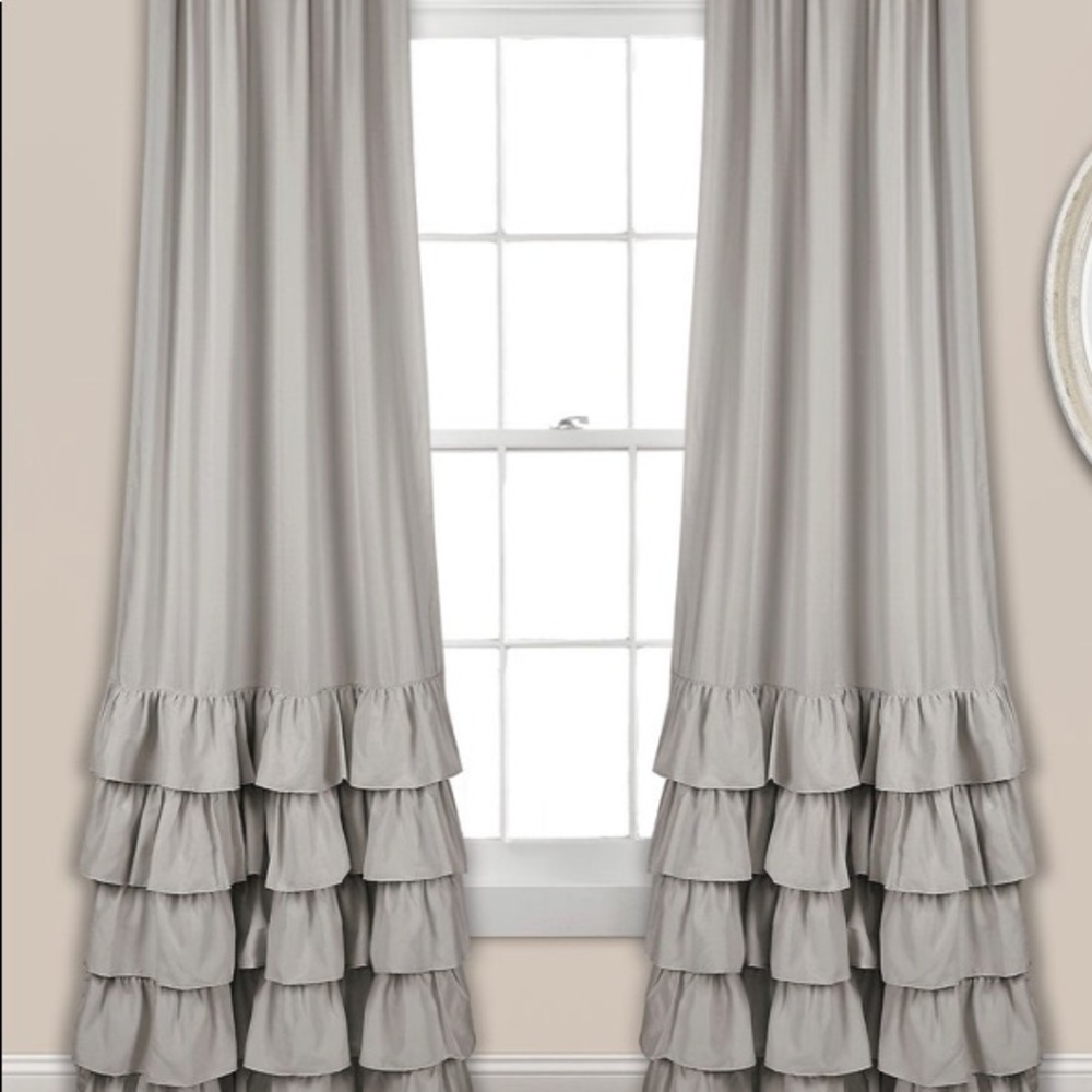 NWT Two panel Allison Ruffle curtains,